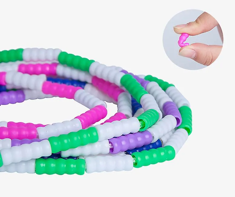 2Pcs pink Soft Beaded Skipping Rope With Adjustable Section,Skipping Rope Without Tangles,fitness sports equipment AZ21968