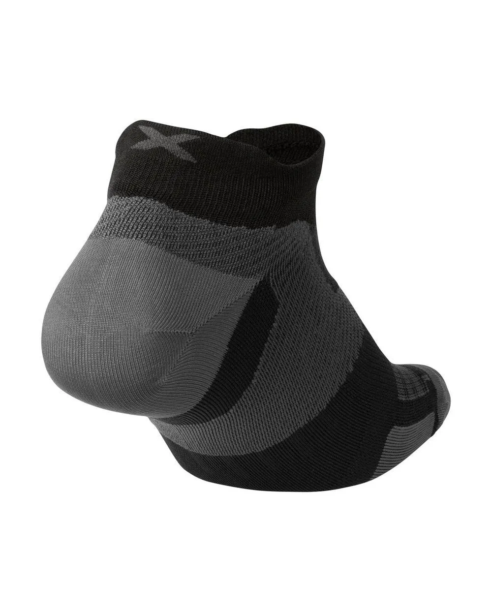 2XU Vectr Ultralight No Show Socks (Black/Titanium)