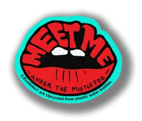 3" x 3" Meet Me Under the Mistletoe EcoStiks Patches - Bulk