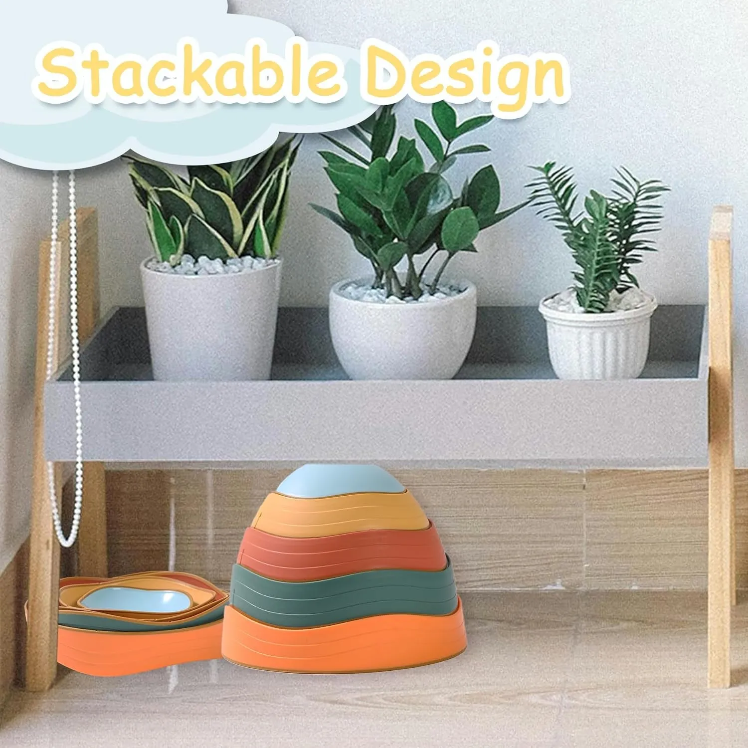 5Pcs Non-Slip River Stones Obstacle Course - Balance Stepping Stones