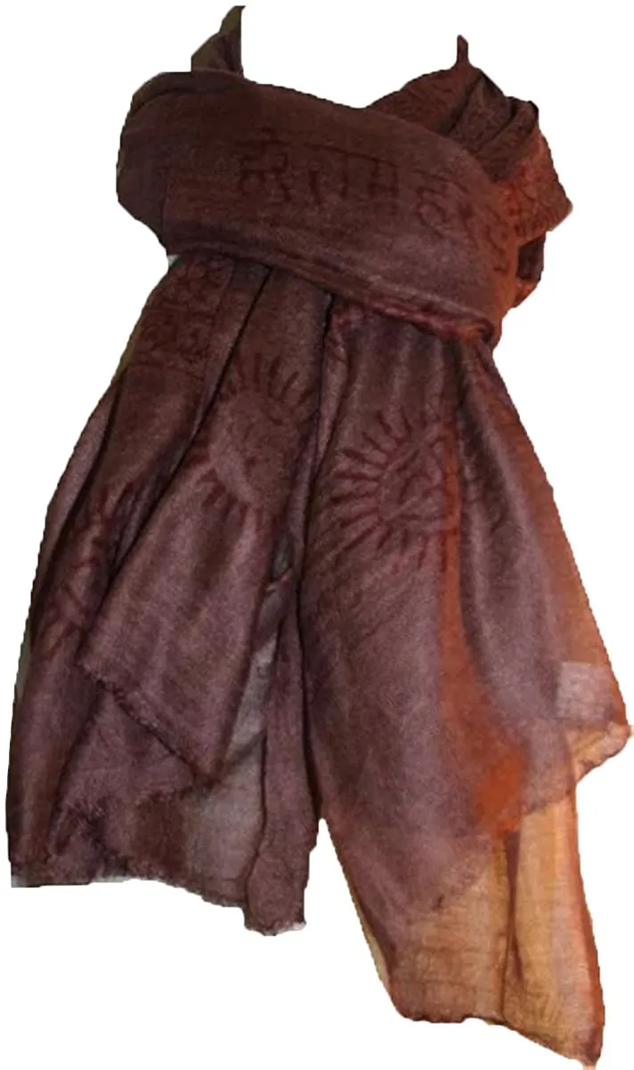 706 Scf Agan Traders Om Spiritual Soft Viscose Shawl Wrap Throw Scarf