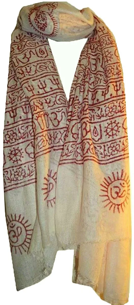 706 Scf Agan Traders Om Spiritual Soft Viscose Shawl Wrap Throw Scarf