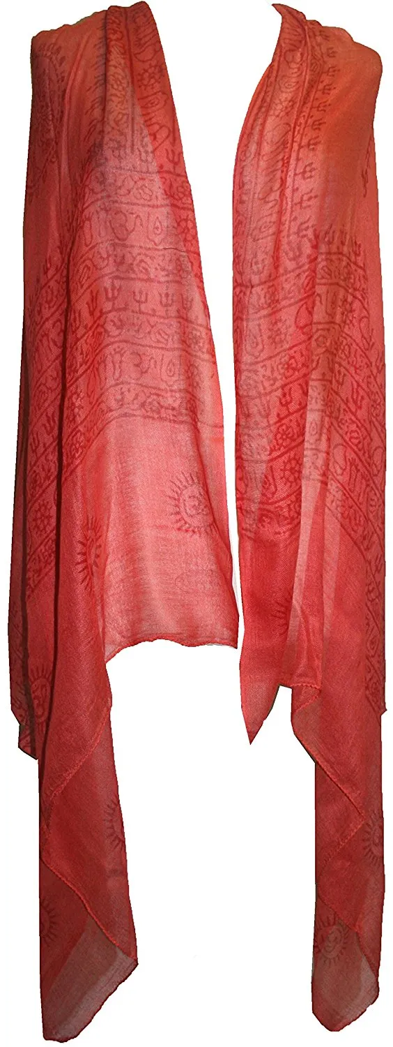 706 Scf Agan Traders Om Spiritual Soft Viscose Shawl Wrap Throw Scarf