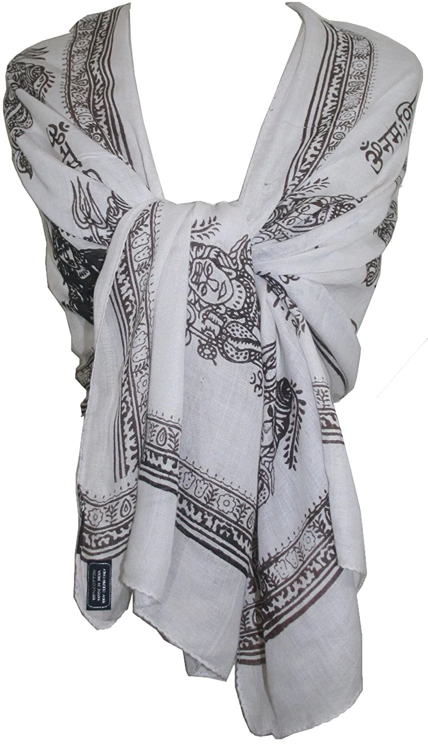 706 Scf Agan Traders Om Spiritual Soft Viscose Shawl Wrap Throw Scarf