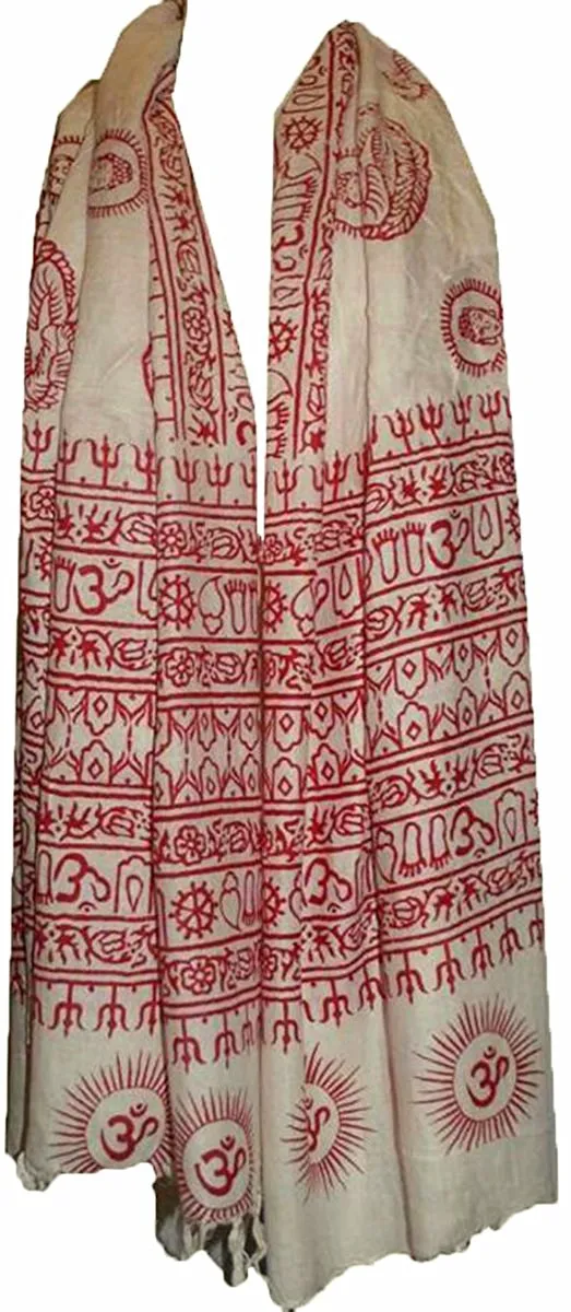 706 Scf Agan Traders Om Spiritual Soft Viscose Shawl Wrap Throw Scarf