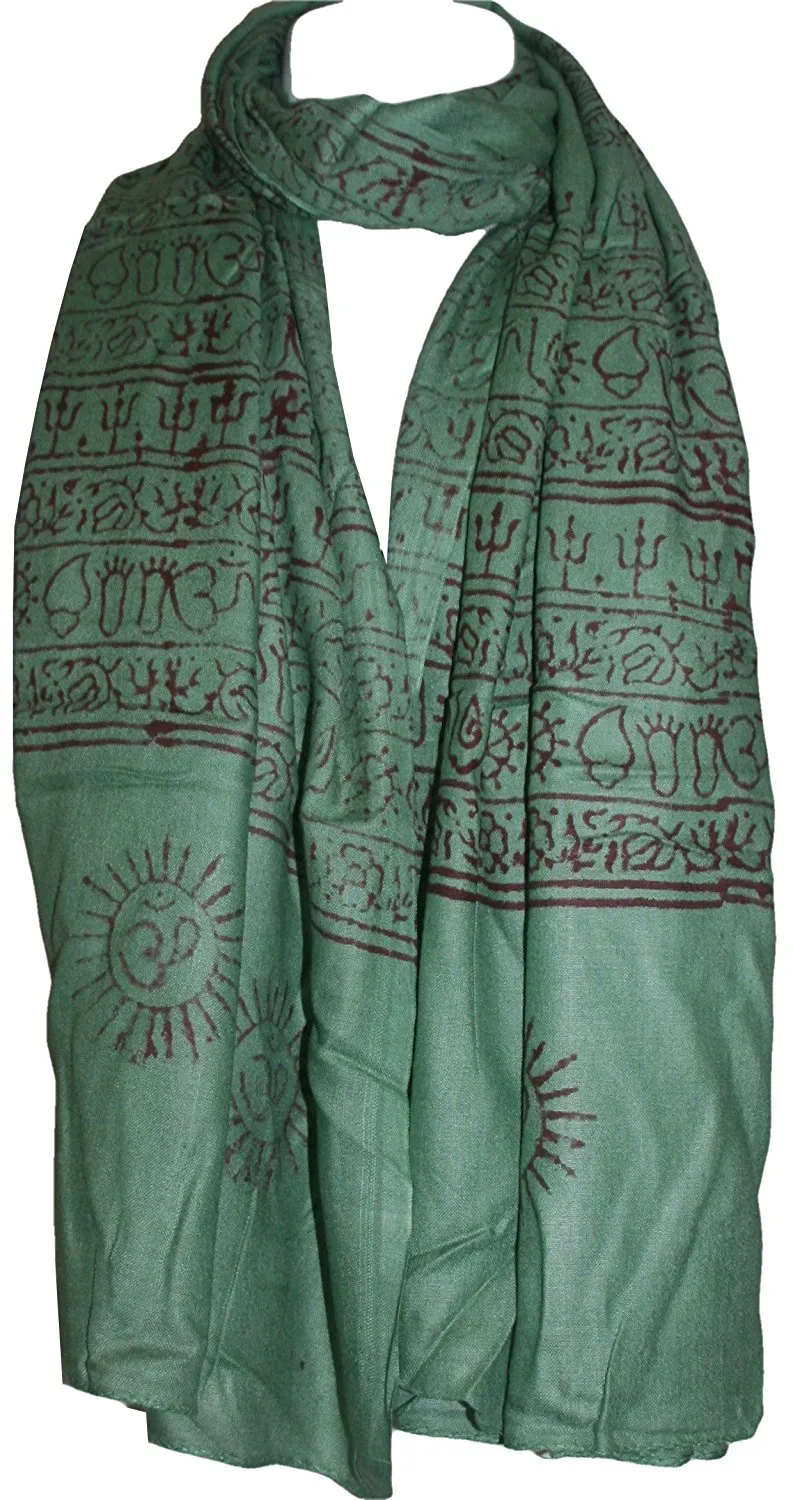 706 Scf Agan Traders Om Spiritual Soft Viscose Shawl Wrap Throw Scarf