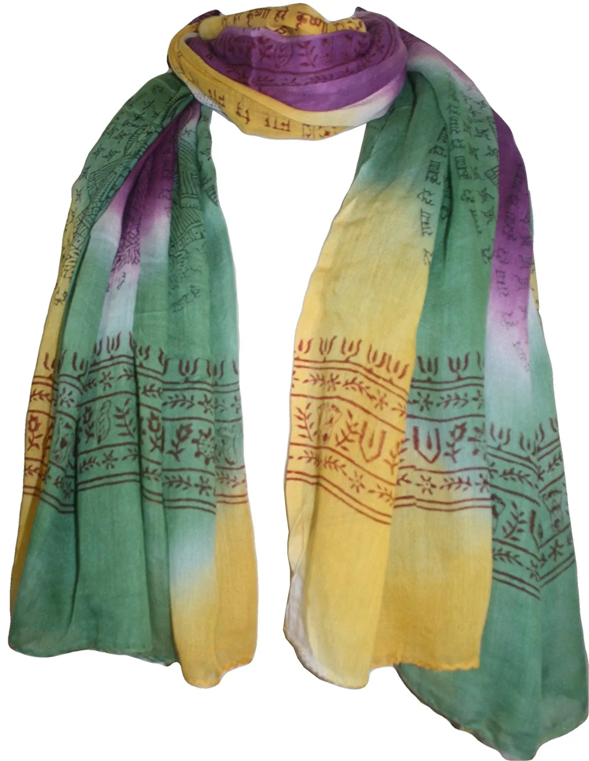 706 Scf Agan Traders Om Spiritual Soft Viscose Shawl Wrap Throw Scarf