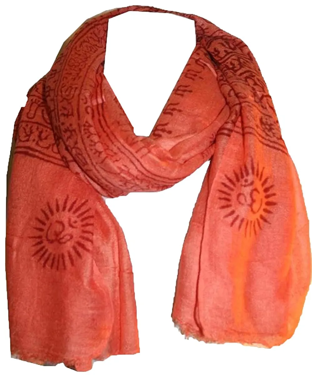 706 Scf Agan Traders Om Spiritual Soft Viscose Shawl Wrap Throw Scarf