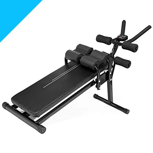 ALING Ab Machine Exercise Equipment, Foldable Sit Up Bench Adjustable Workout Bench Fitness Equipment for Home Gym, Foldable Professional Abdominal Trainers