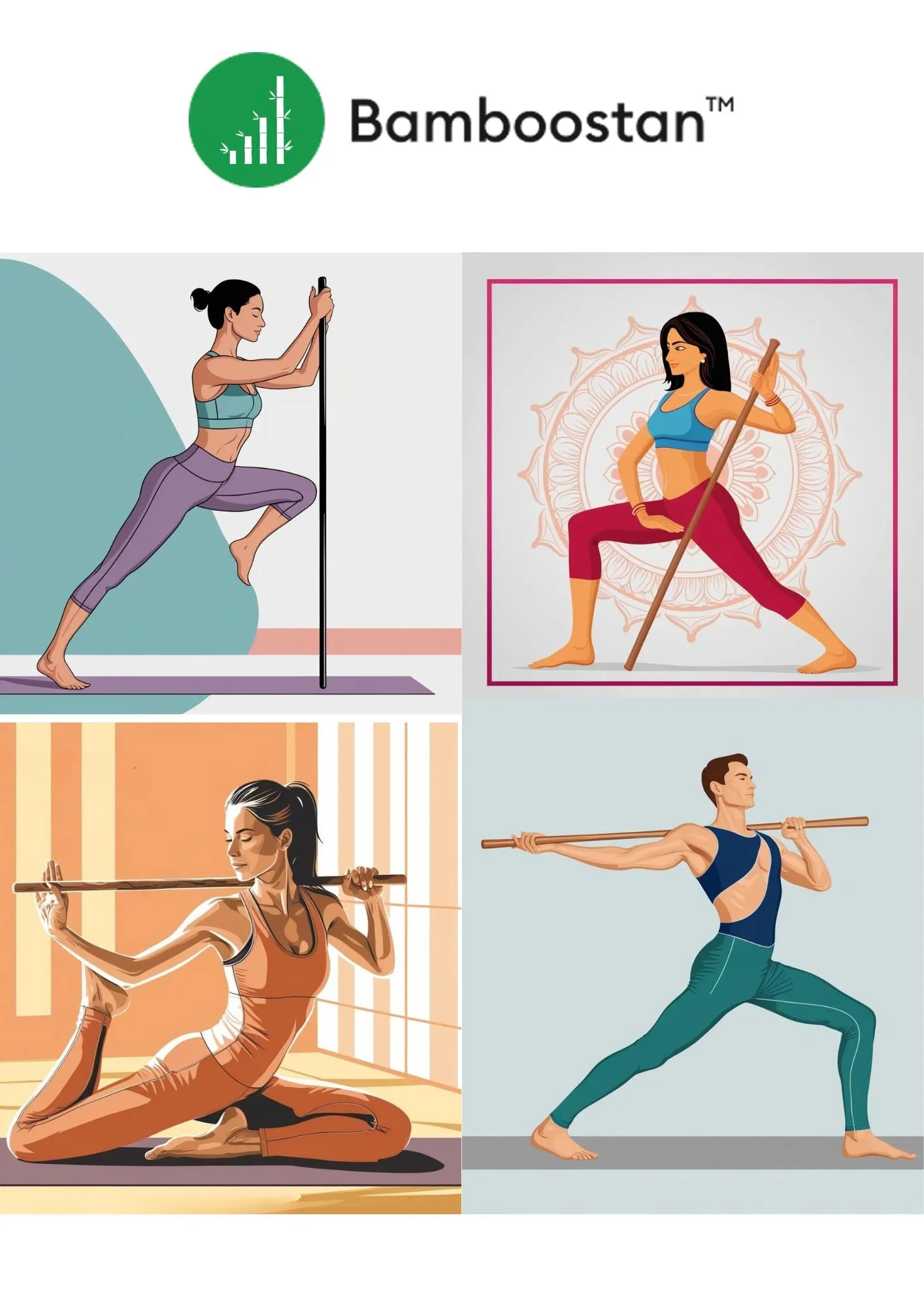Bamboostan Yoga Stick