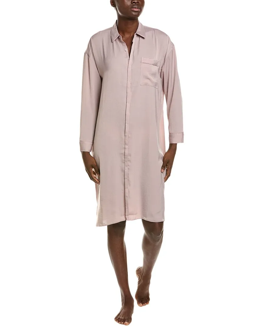Barefoot Dreams Washed Satin Piped Nightshirt