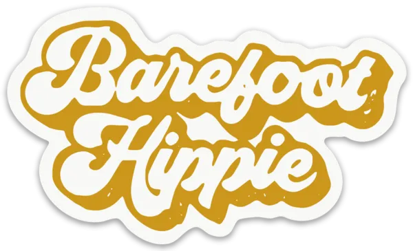Barefoot Hippie Sticker