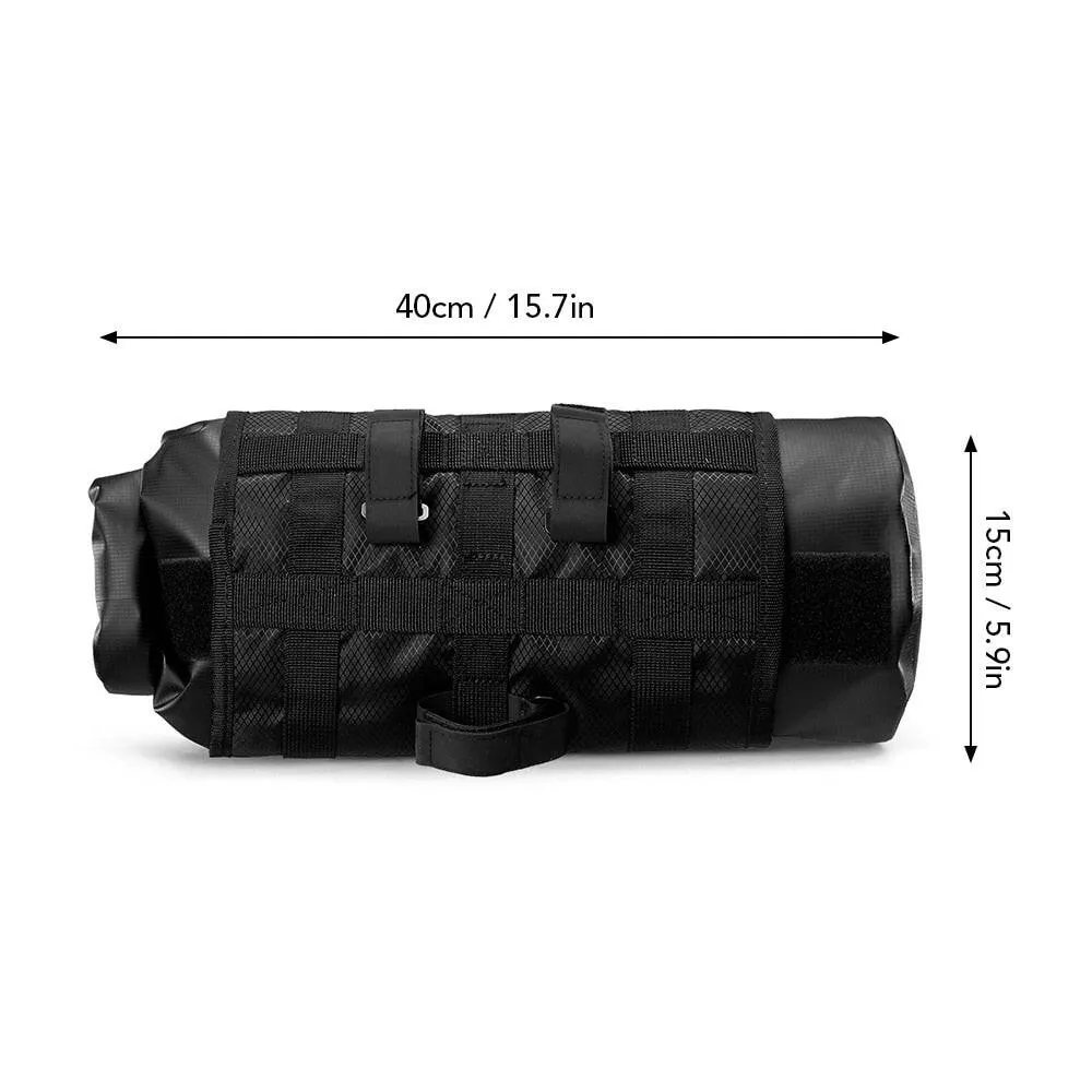Bicycle Bag Waterproof Cycling Mountain Road MTB Bike Front Frame Handlebar Pannier Dry Bag with RollTop Closure 3-7L Adjustable