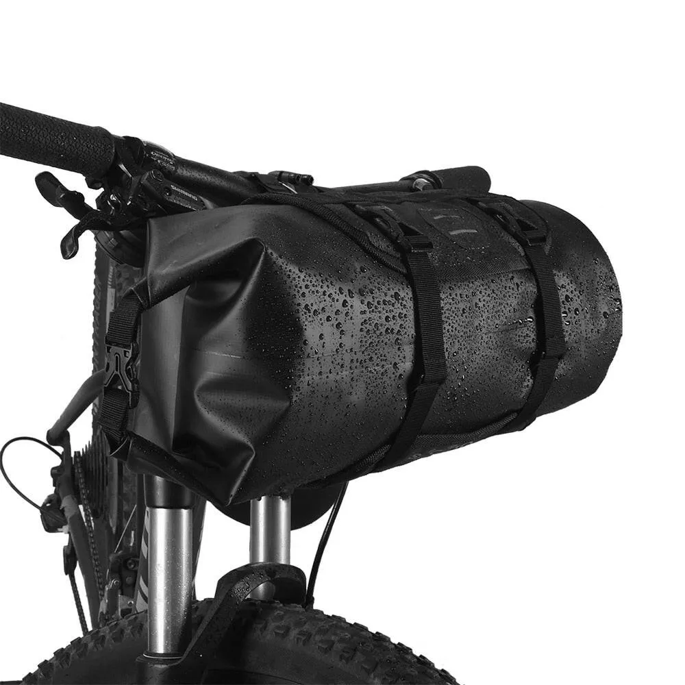 Bicycle Bag Waterproof Cycling Mountain Road MTB Bike Front Frame Handlebar Pannier Dry Bag with RollTop Closure 3-7L Adjustable