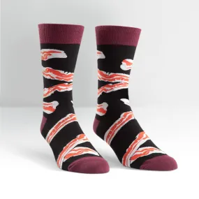 Black Strips Of Bacon Socks (Men's)