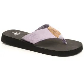 Corkys "Ahoy" Flip Flop (Lavender Leopard)