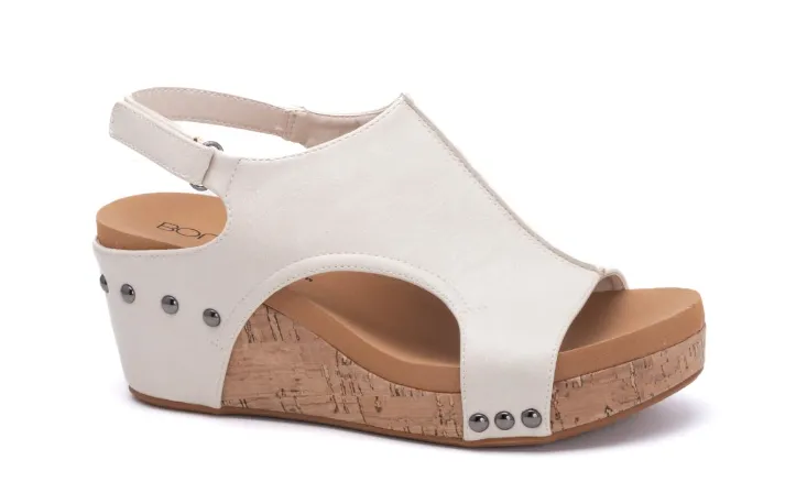 Corkys "Carley" Wedge Sandal  (Cream)