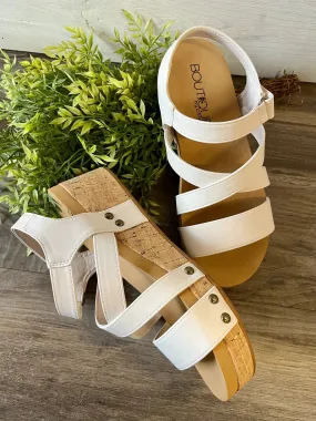 Corkys "Sun Down" Cork Wedge Sandal (Ivory)