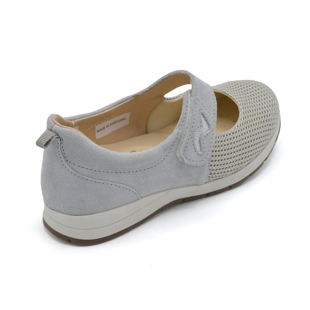 DB Hawaii - Ladies Wide Fit Summer Casual - 2V (2E-4E) Fitting - Ice Suede/Mesh