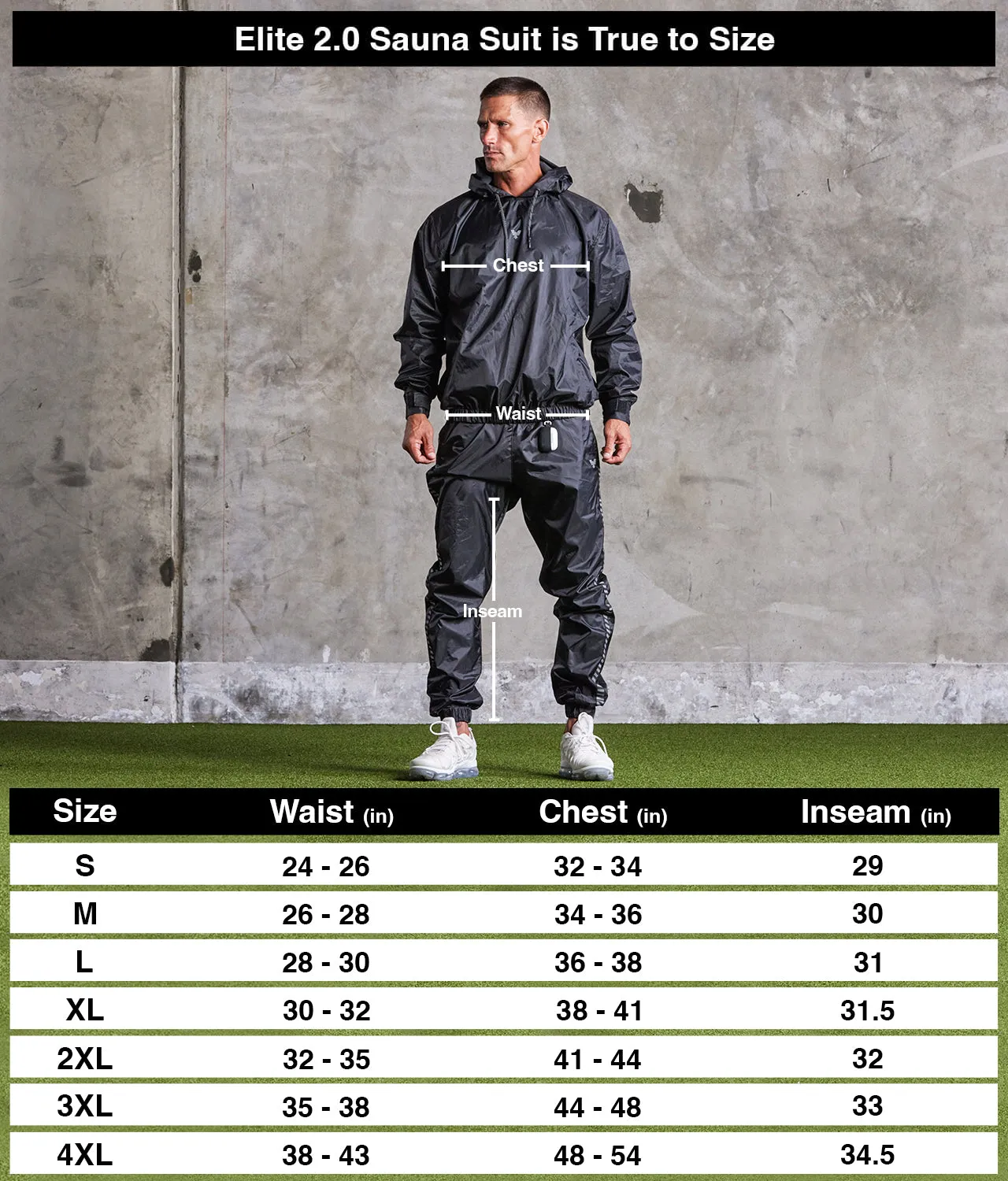 Elite Sports Essential Sauna Suit for Men & Women Weight Loss