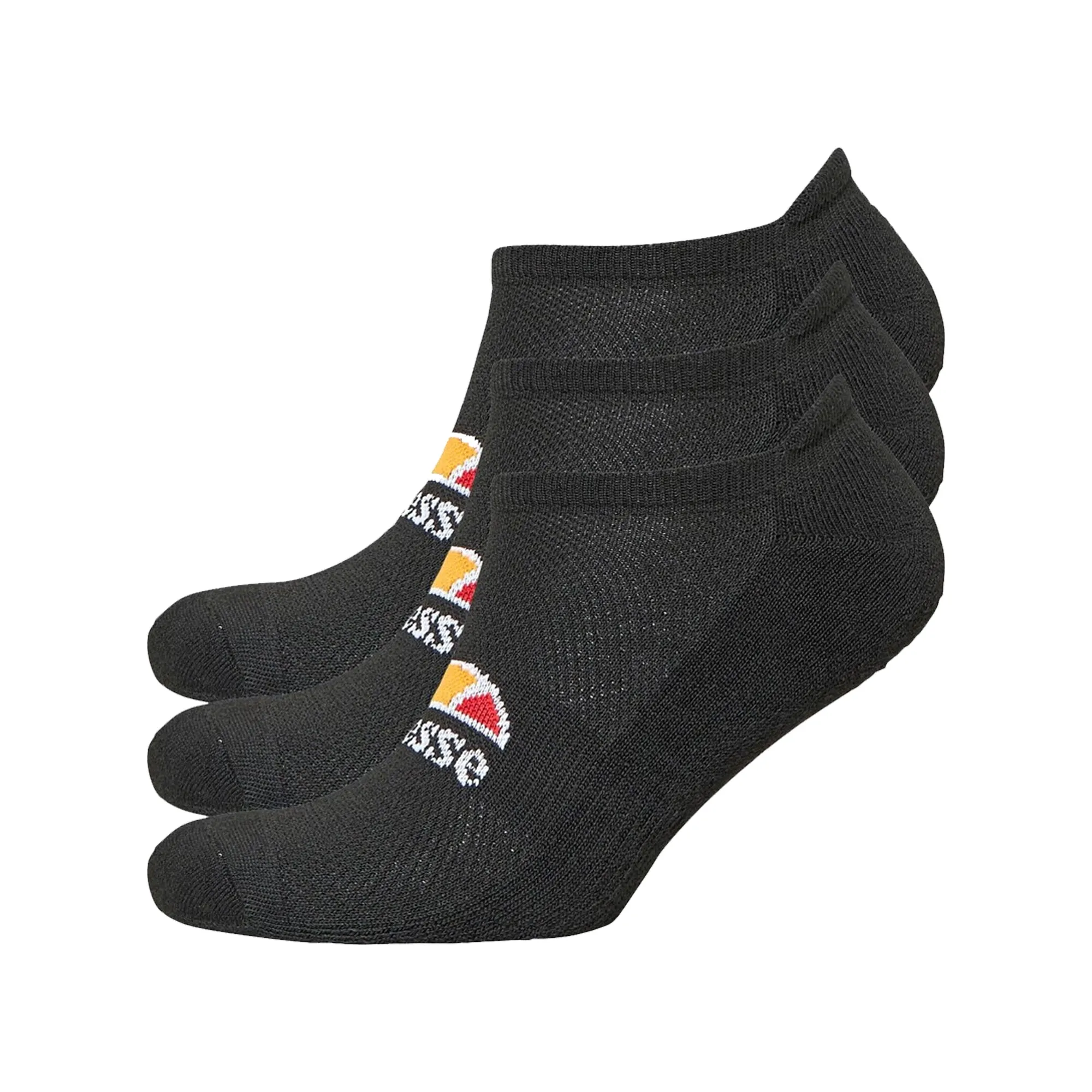 Ellesse Rebi 3 Pack Trainer Liner Socks Black