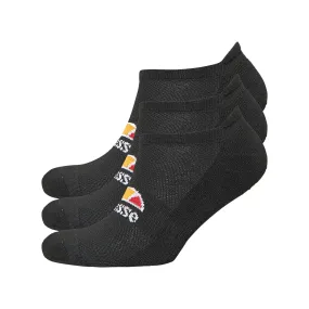 Ellesse Rebi 3 Pack Trainer Liner Socks Black
