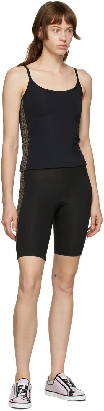 Fendi Black Fendirama Fitness Top