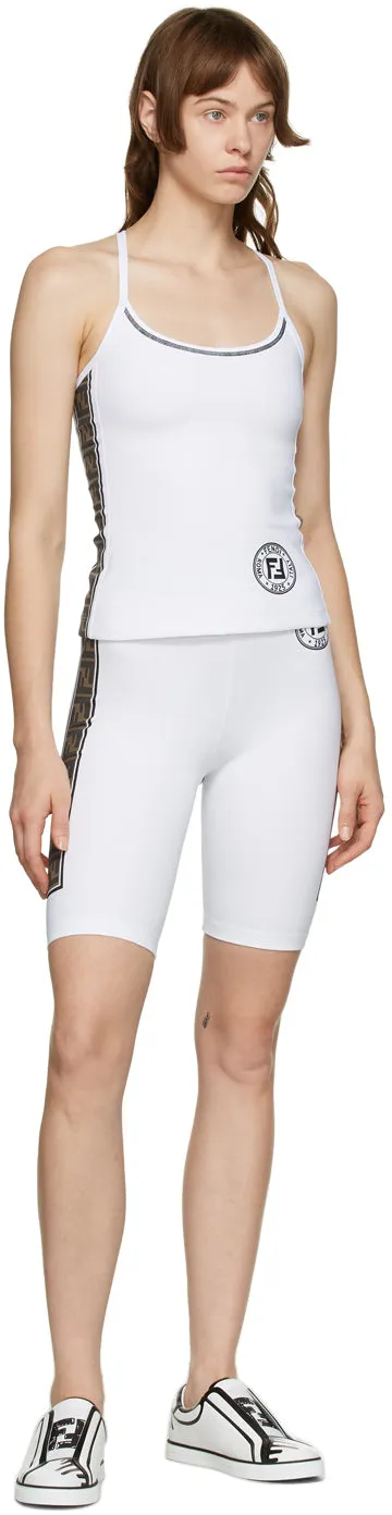 Fendi White Fendirama Fitness Top