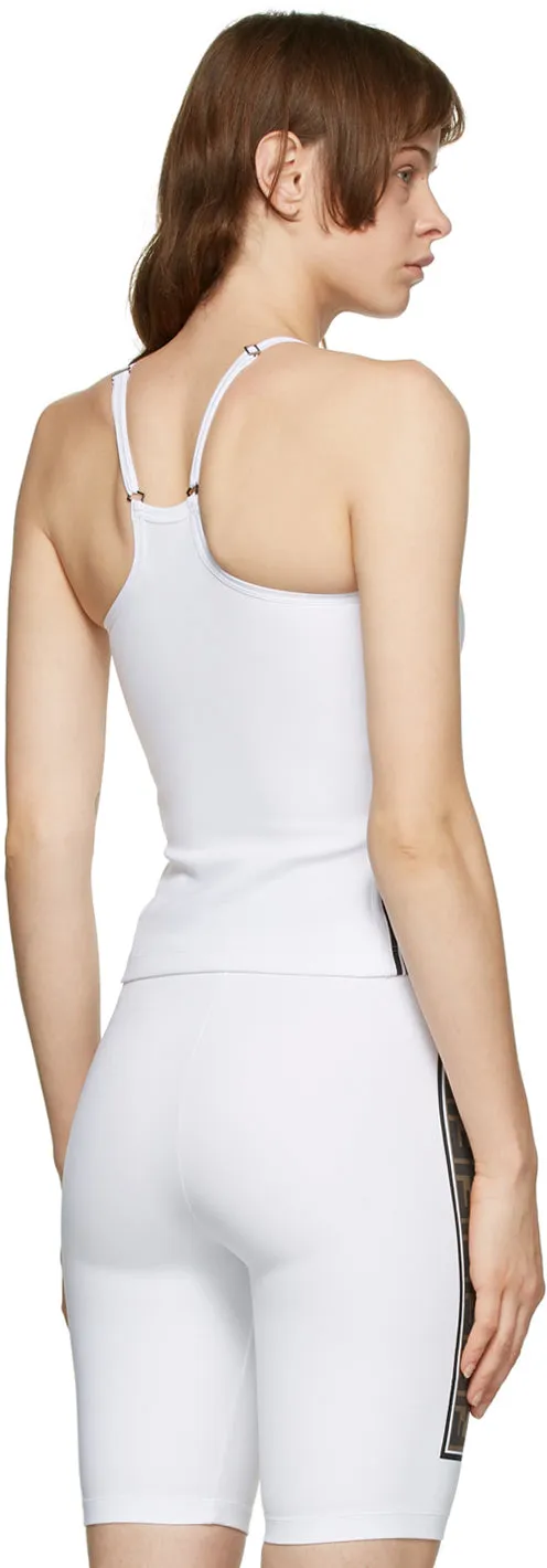 Fendi White Fendirama Fitness Top