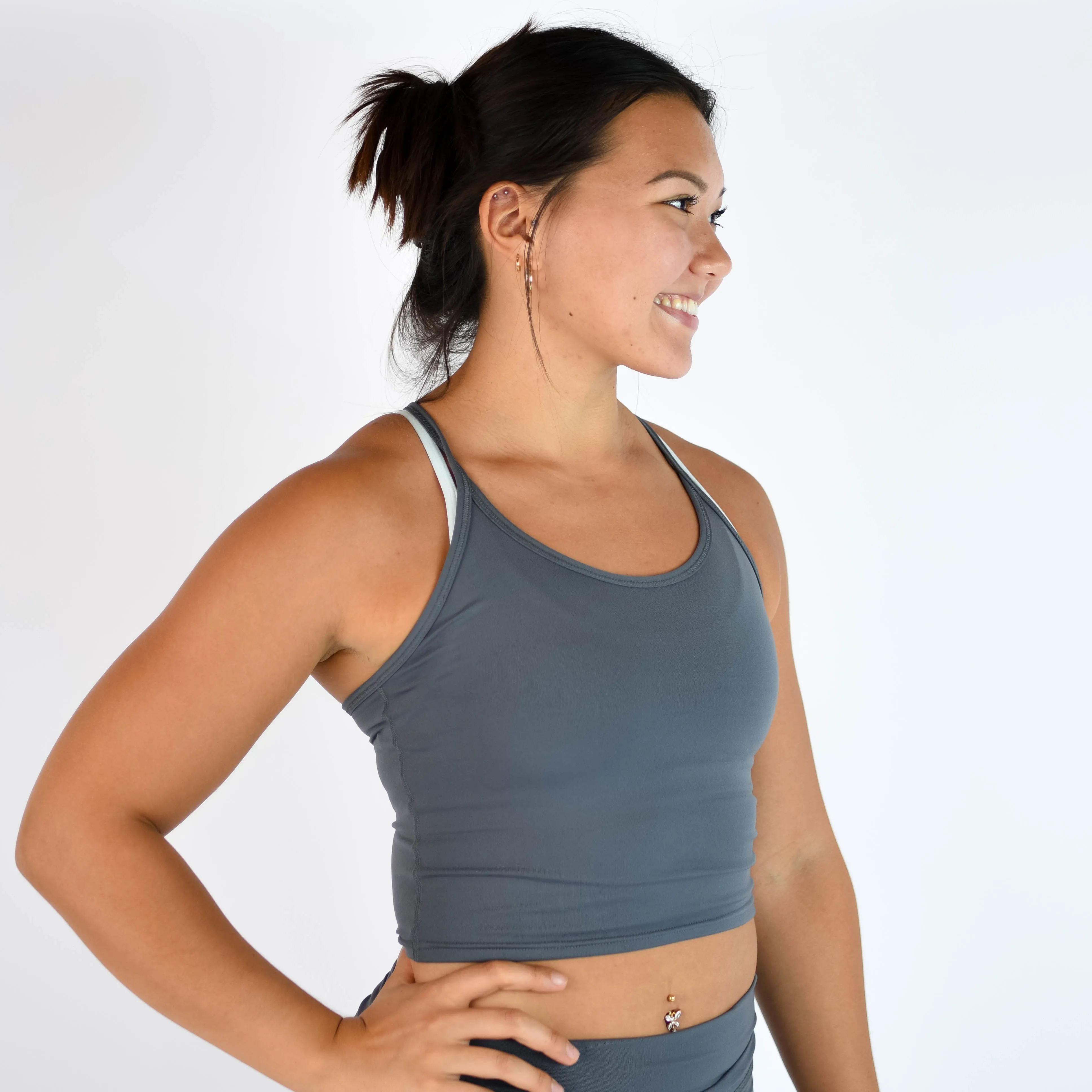 FLEO Switch Up Crop Tank - Castlerock