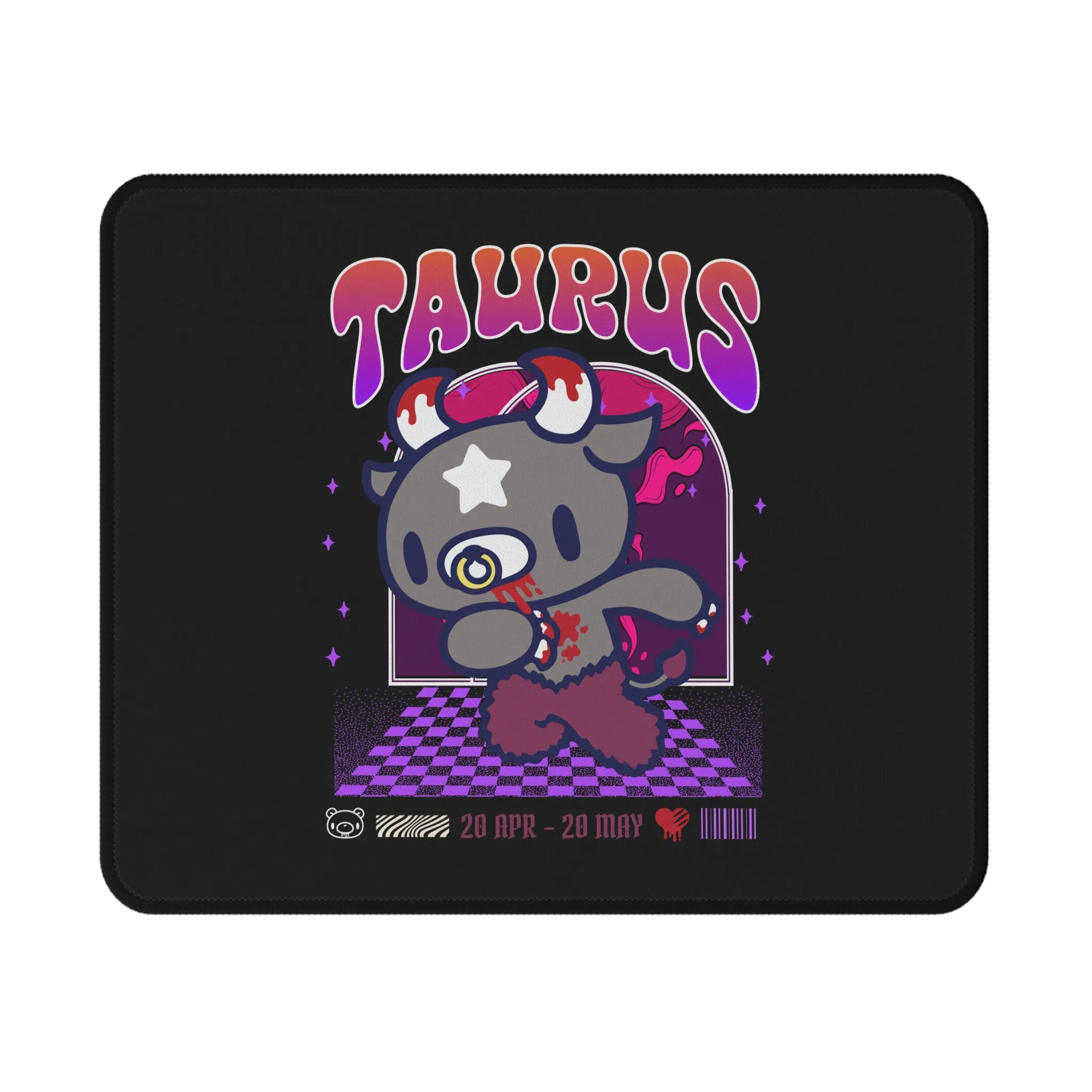 Gloomy Taurus Zodiac Non-Slip Gaming Mouse Pad