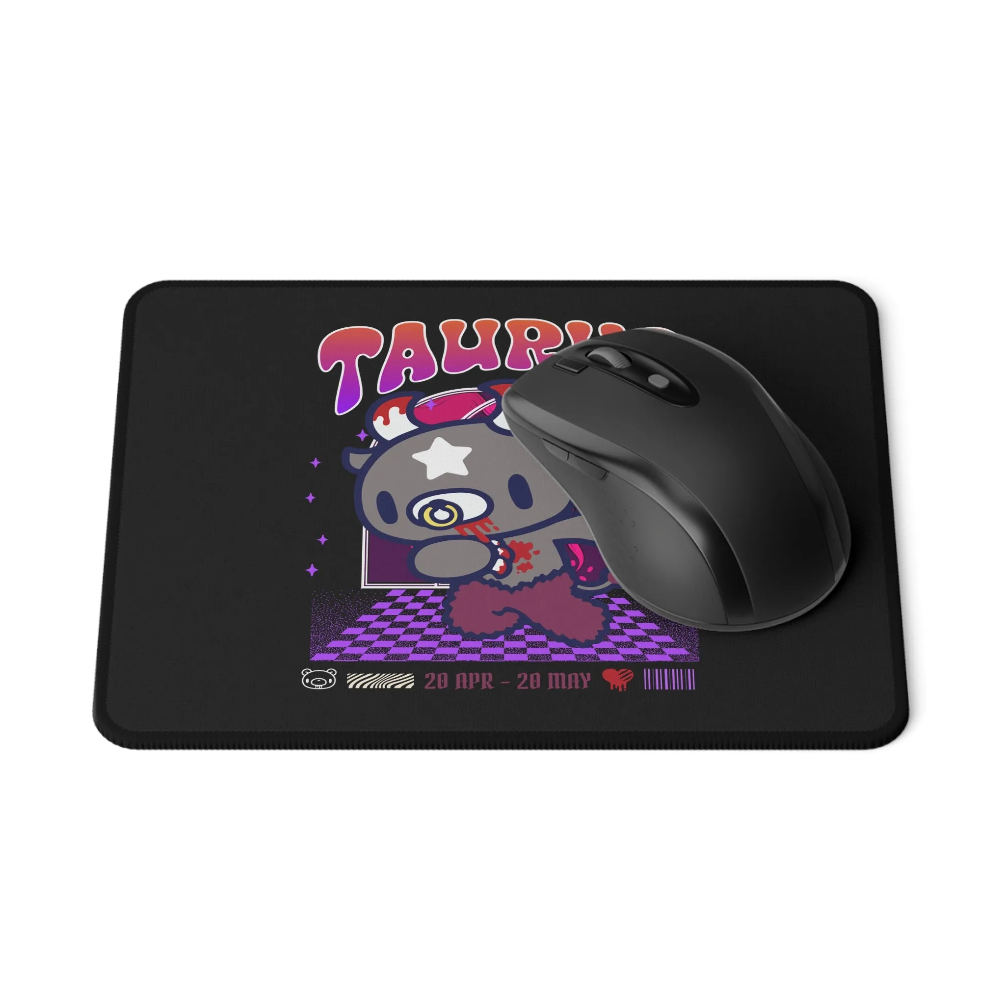 Gloomy Taurus Zodiac Non-Slip Gaming Mouse Pad