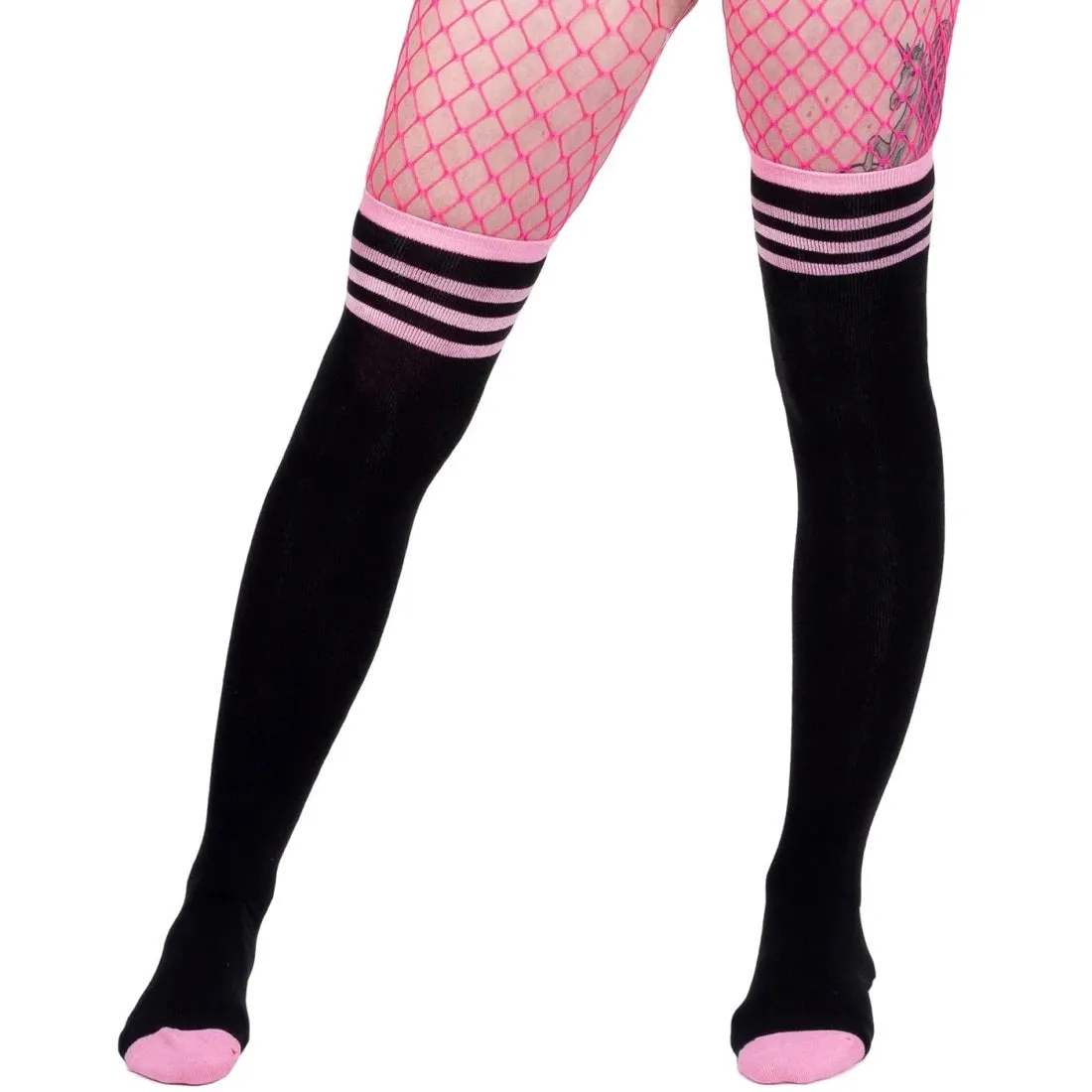 Heartless Tattoo Thigh High Socks