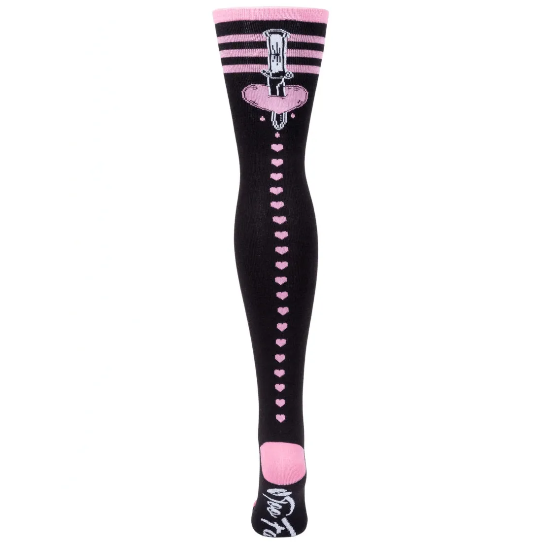 Heartless Tattoo Thigh High Socks