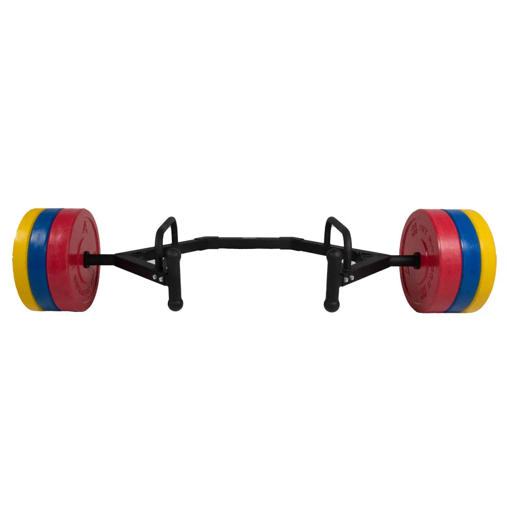 Hit Fitness 138.5kg Open Hex Bar & Coloured Bumper Plates Set