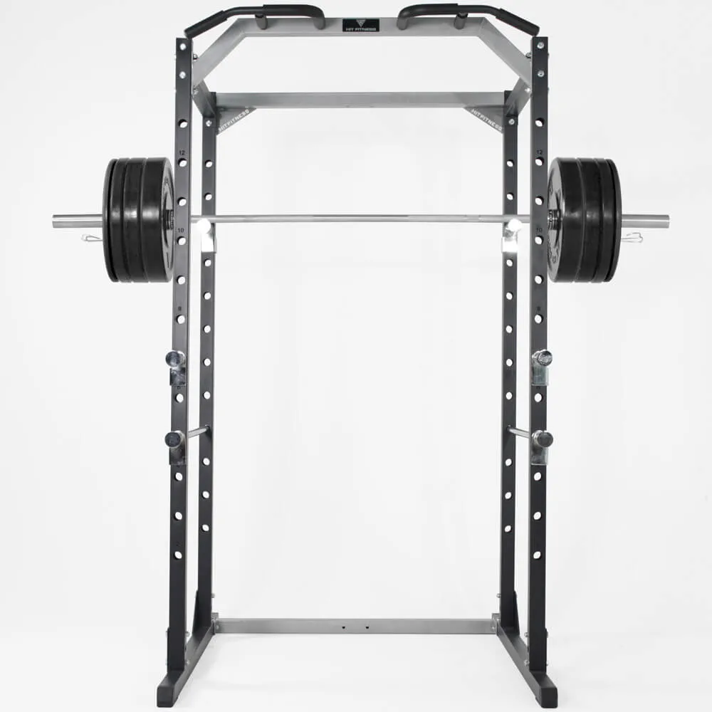 Hit Fitness Athletic Pack 120kg | F100 Rack & Black Bumper Plates
