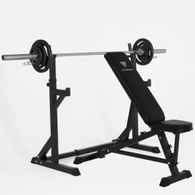 Hit Fitness Core Pack 80kg | Squat Rack - Bench - Cast Iron Discs