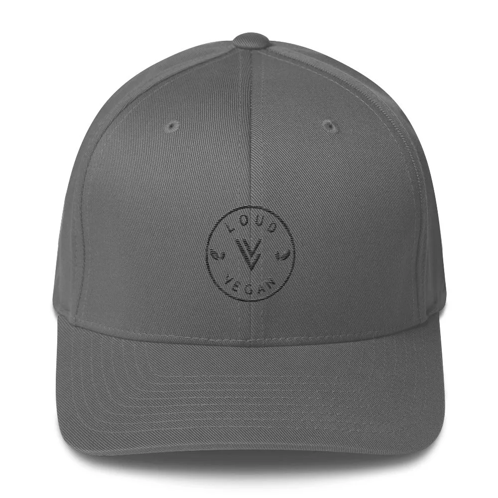 Loud Vegan Logo design - Flex Fit Structured Twill Cap