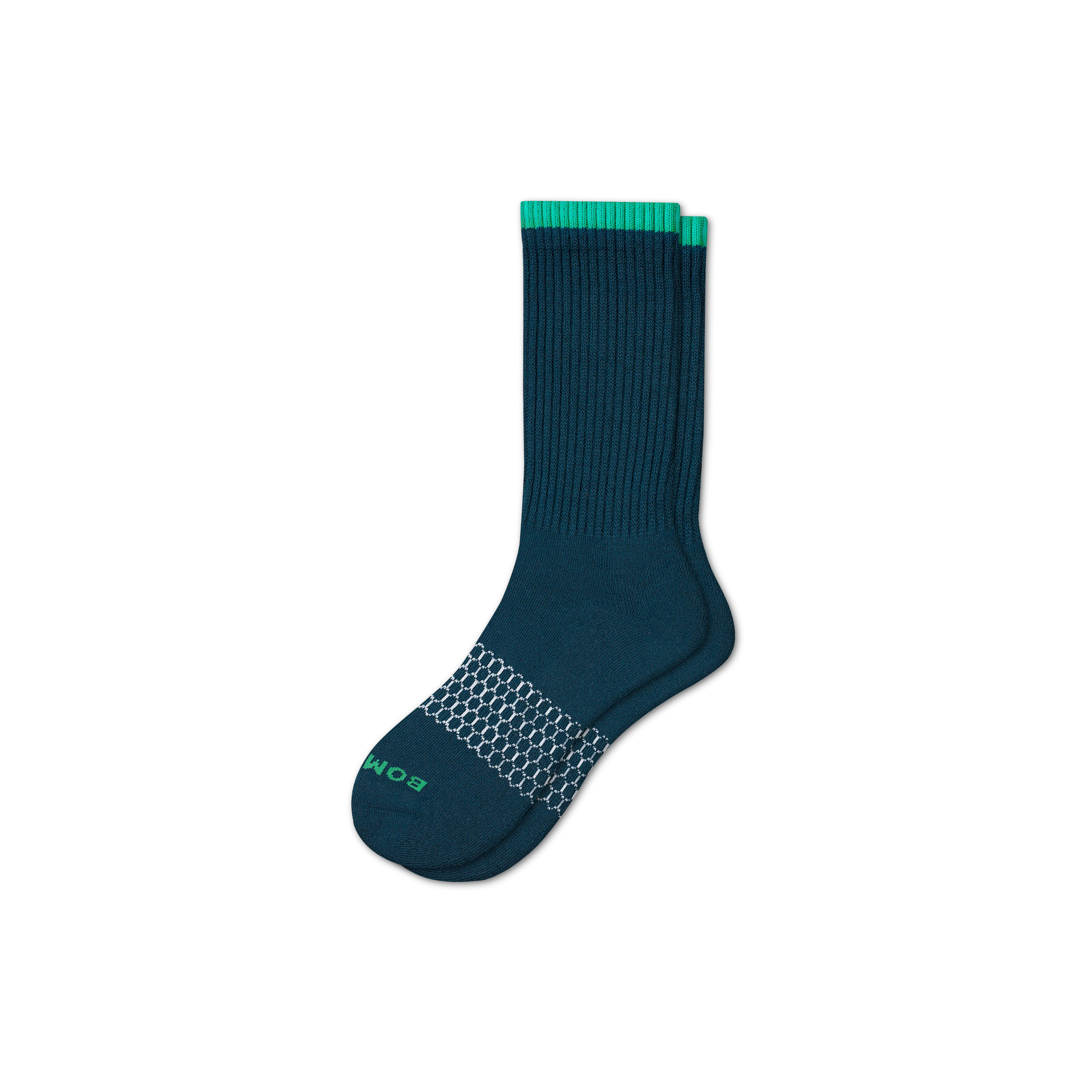 Men's Solid Neon Tipping Calf Socks
