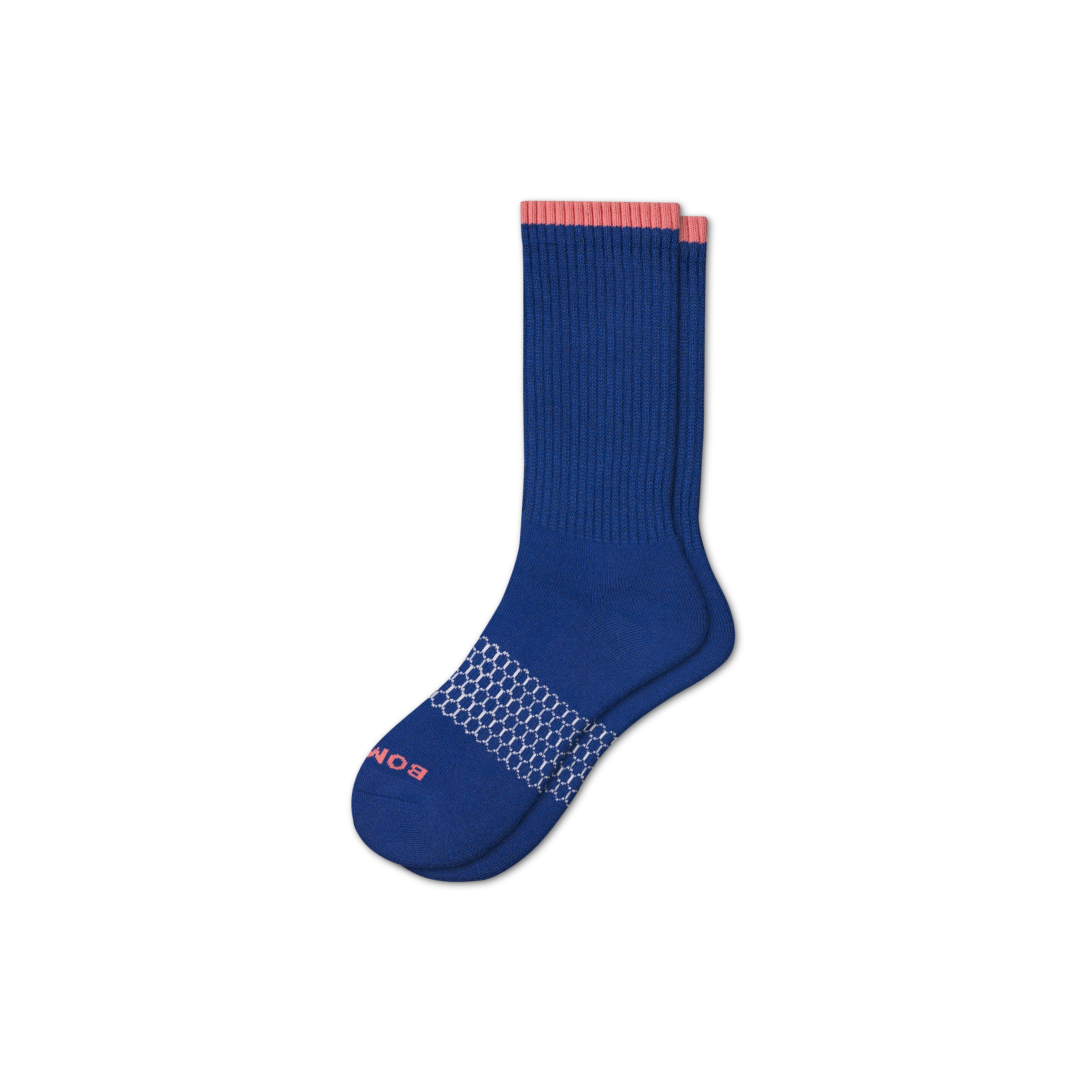 Men's Solid Neon Tipping Calf Socks