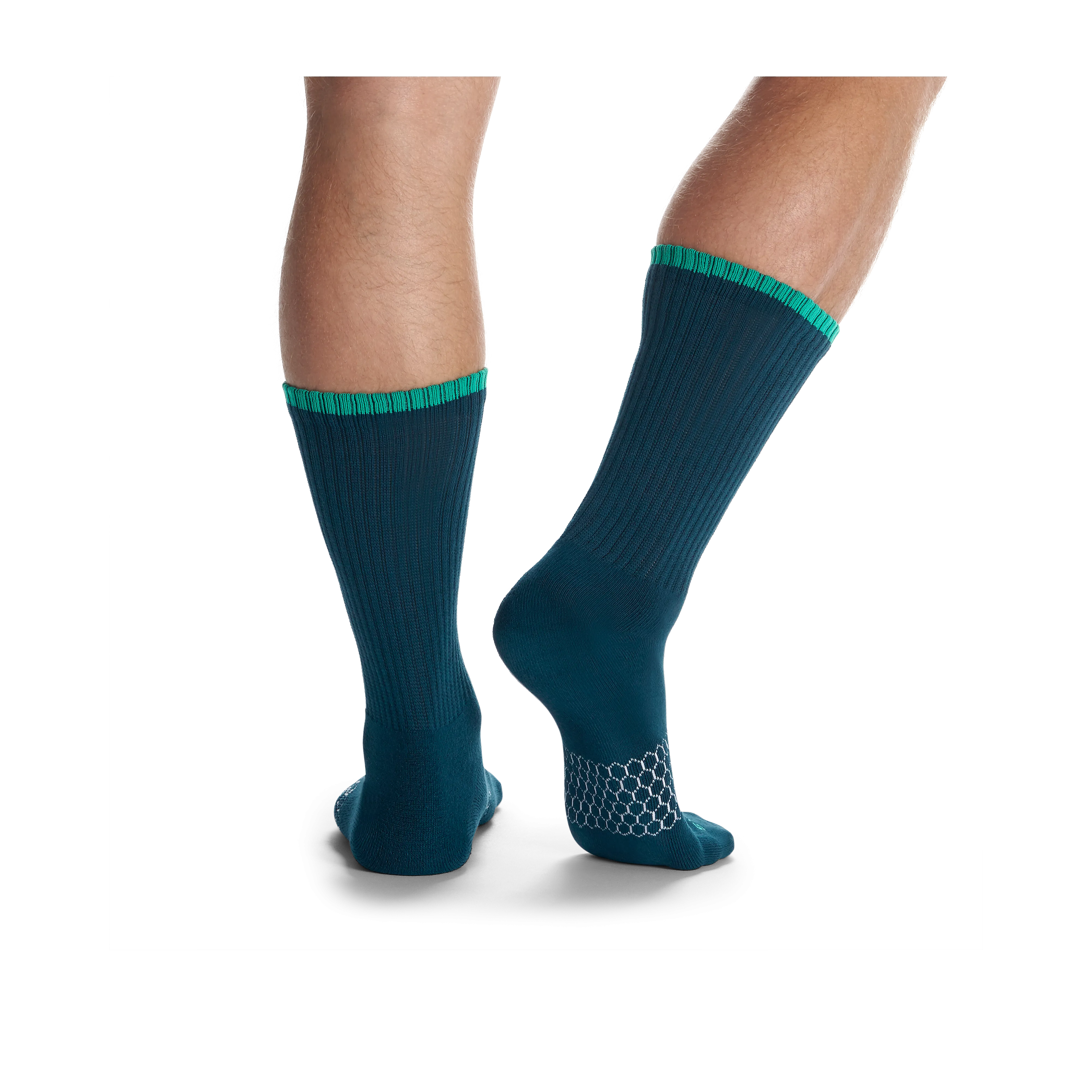 Men's Solid Neon Tipping Calf Socks