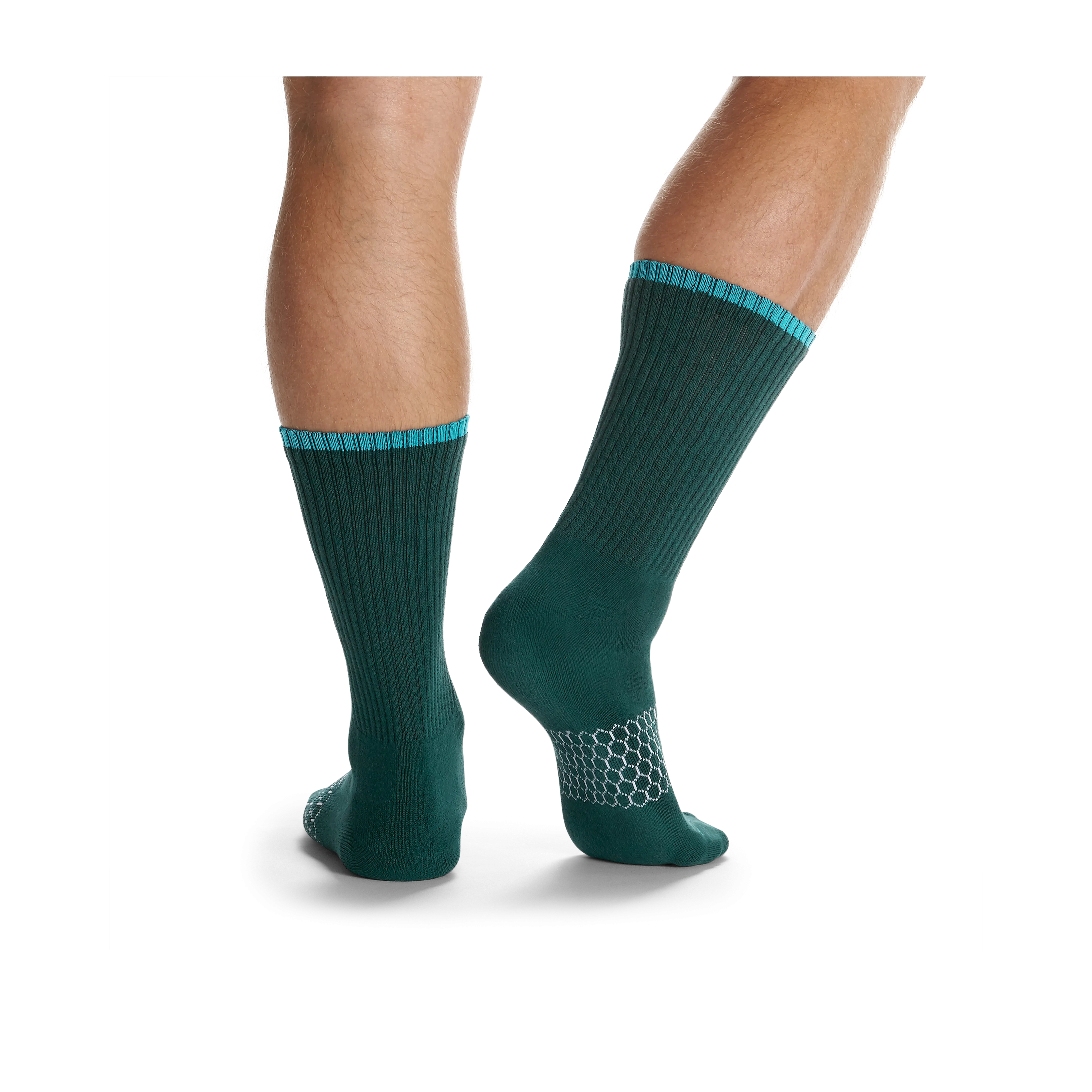 Men's Solid Neon Tipping Calf Socks