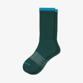 Men's Solid Neon Tipping Calf Socks
