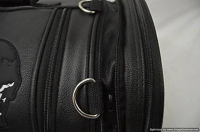 MOTORCYCLE NYLON TRUNK SKULL SISSY T BAR BAG WITH FLAME TRAVEL PLAIN LUGGAGE NEW