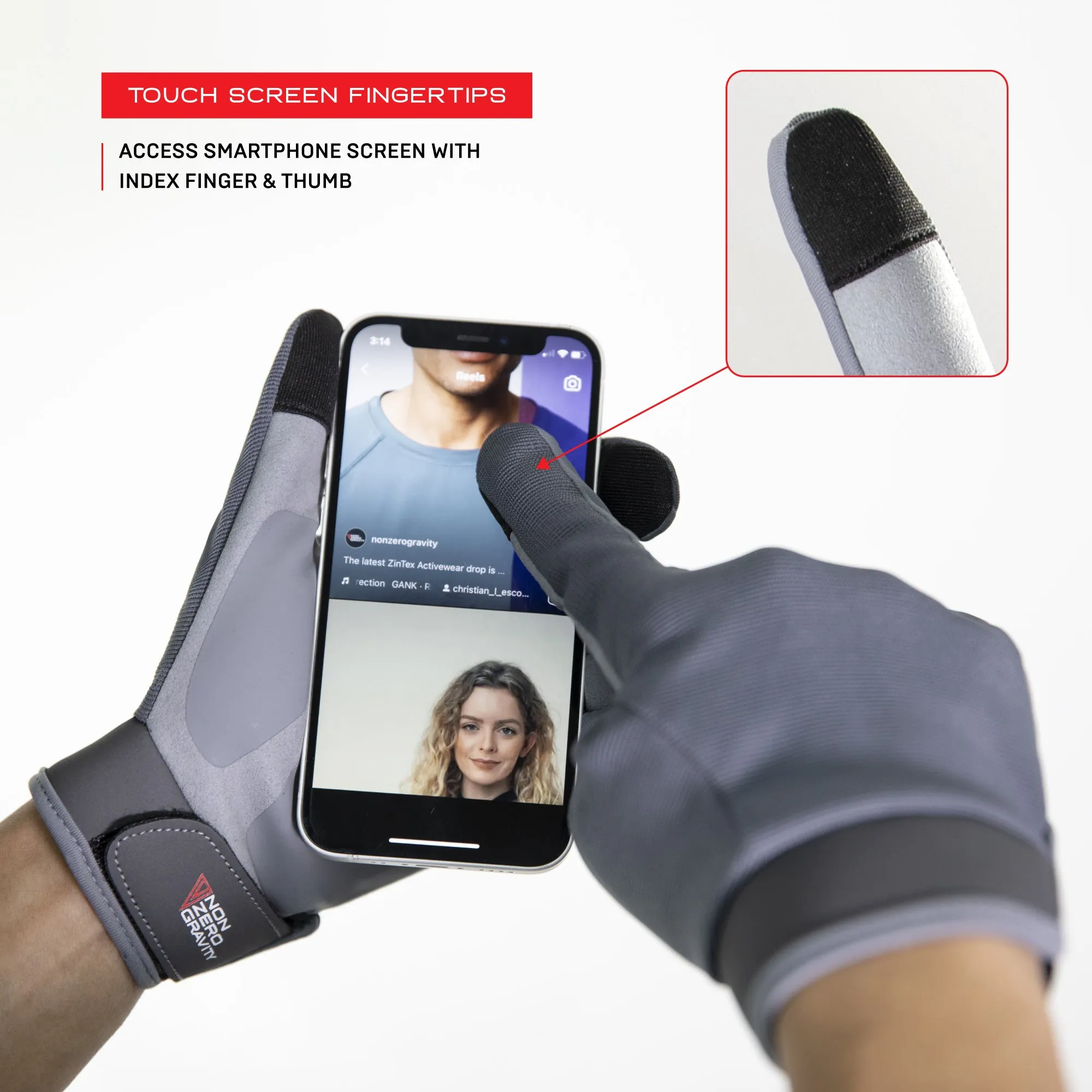 NonZero Gravity Tech-Touch Anti-Slip Fitness Gloves