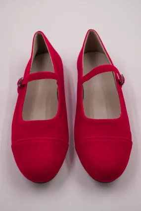 Red Velvet Mary Janes