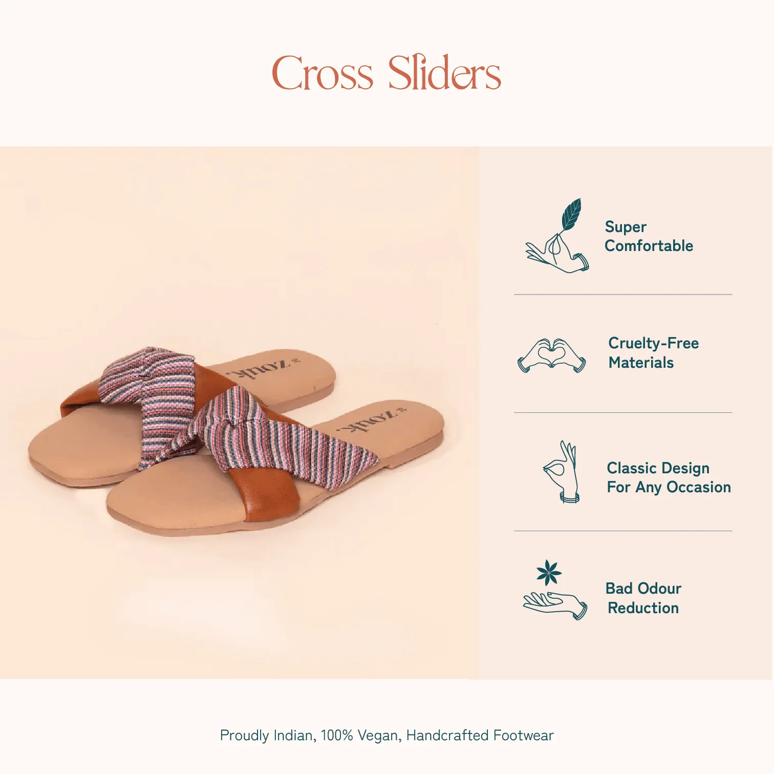 Rohtang Stripes Cross Sliders