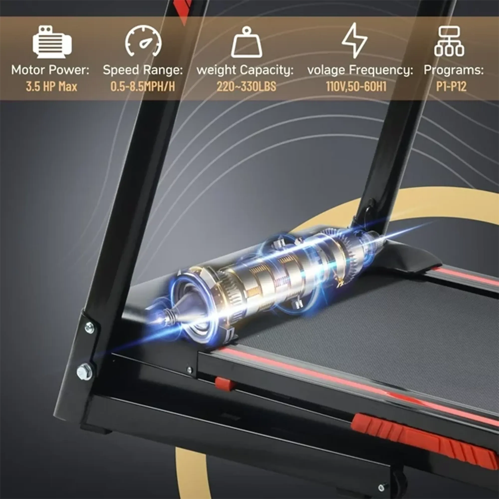 RTMX-1000 3-IN-1 Folding Quiet Treadmill