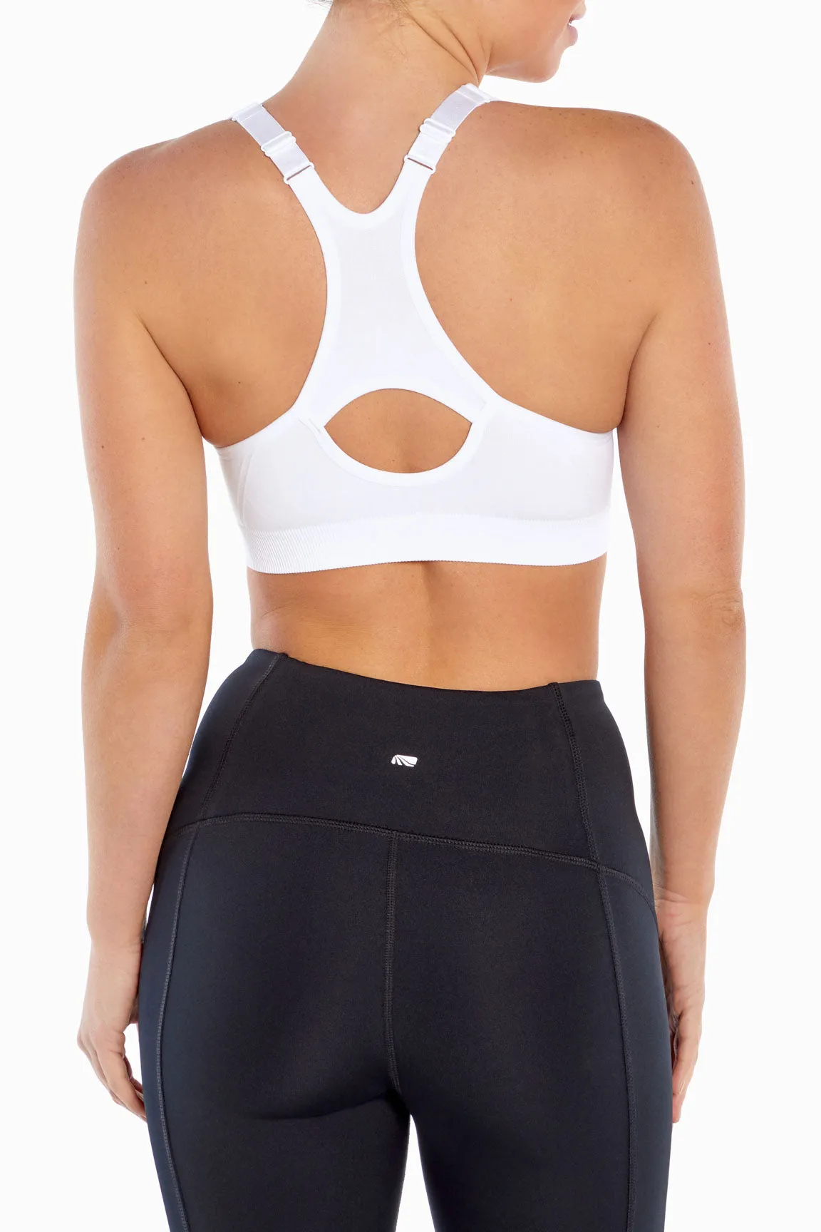 Savannah Seamless Front Zip Sports Bra