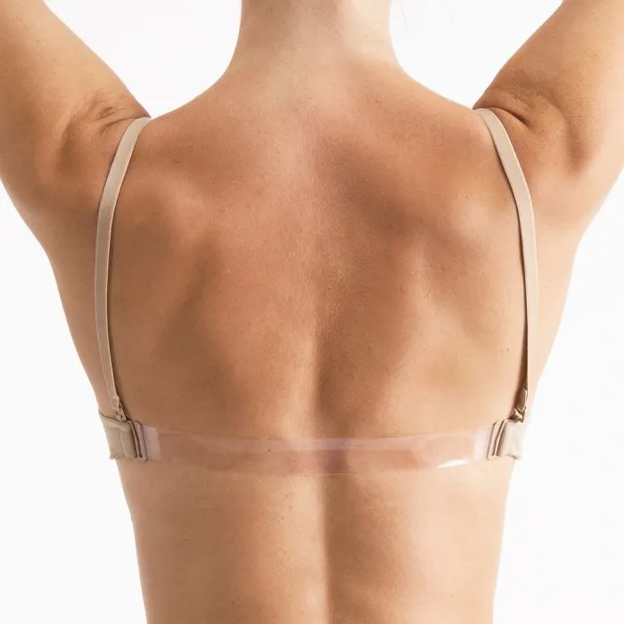 Seamless Clear Back Bra Nude